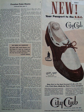 City Club Distinctive Shoes For Men 1946 Ad
