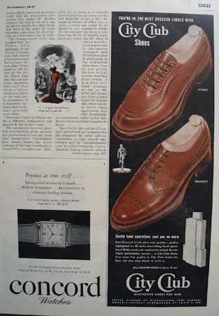 City Club Shoes Best Dressed Circle 1947 Ad