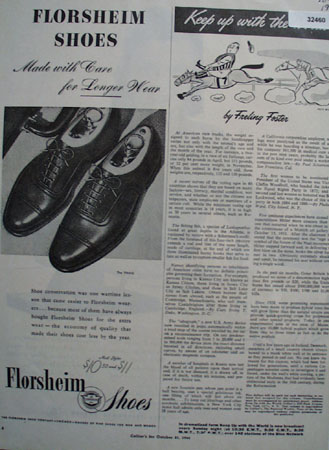 Florsheim Shoes Longer Wear 1944 AD