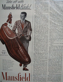 Mansfield Shoes Cucumber cool 1950 Ad