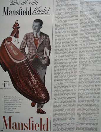 Mansfield Shoes Cucumber cool 1950 Ad