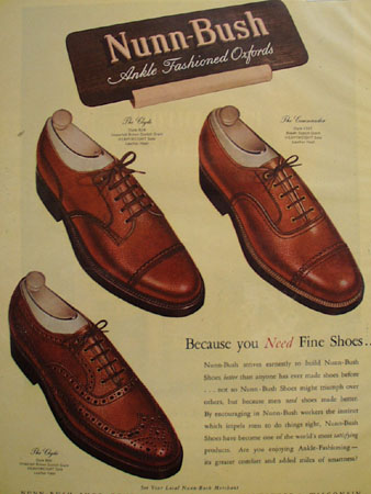 Nunn Bush Shoes Fine Shoes 1947 Ad