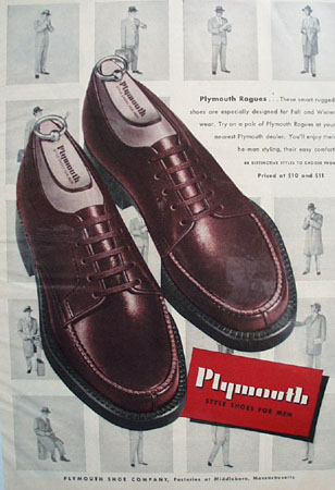 Plymouth Shoes Rogues 1947 Ad