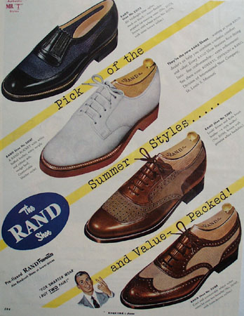 The Rand Shoe Summer Styles 1951 Ad