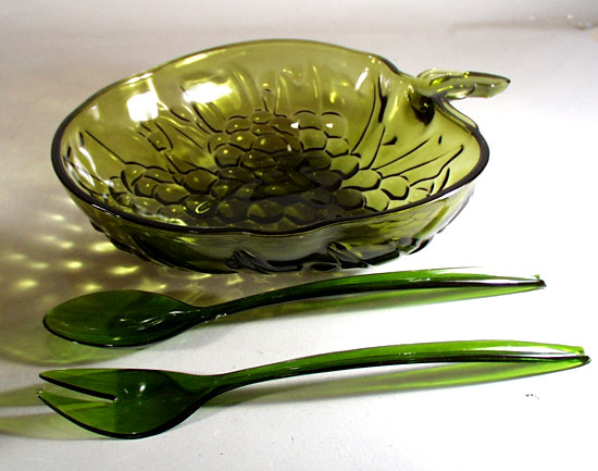 Indiana Glass Green master salad bowl