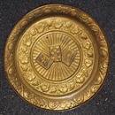 Small Brass Plate with Grapes and Cards