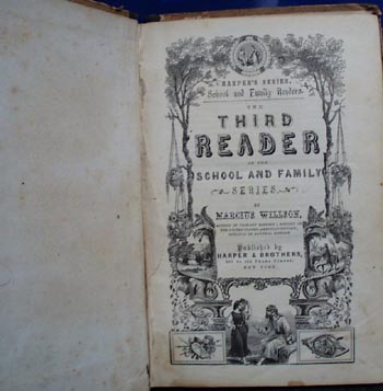 Third Reader 1860, Harpers series by Willson