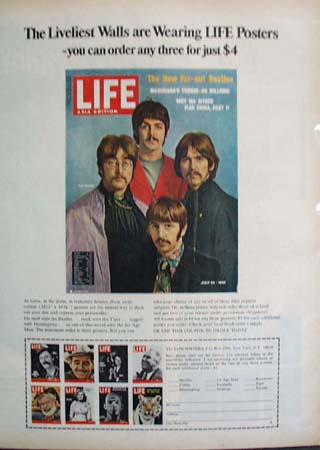 Life Poster Featuring Beatles Ad 1968
