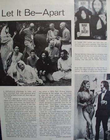 Beatles Break Up Article 1970