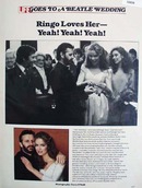 Ringo Starrs Wedding Article with Pictures 1981
