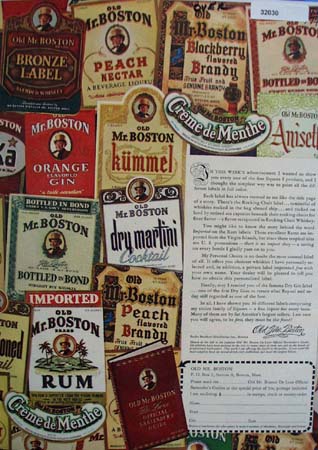 Old Mr Boston And 36 Labels Ad 1947