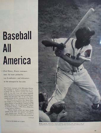 Fred Hany Mgr Milwaukee Braves Article 1957