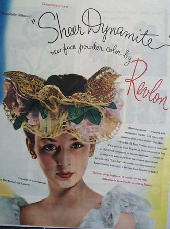 Revlon Sheer Dynamite Face Powder Ad 1945