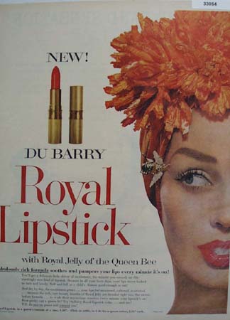 DuBarry New Royal Lipstick Ad 1958