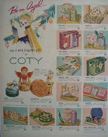 Coty Be An Angel Christmas Ad 1953