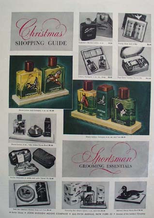 Sportsman Grooming Aids Christmas Ad 1953