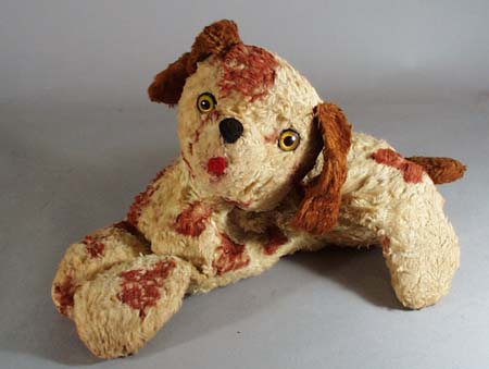 My toy dog, This is a glass eyed stuffed animal