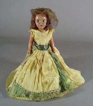 1940s Story book doll, this is a hand painted face plastic doll