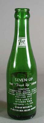 7 up bottle 1950s era