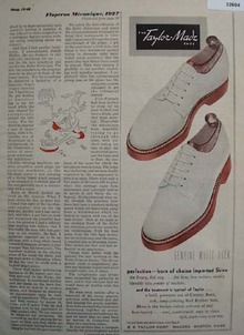 Taylor Made Shoe Born of Choice 1948 Ad