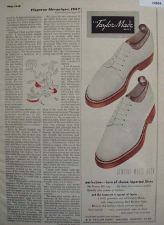 Taylor Made Shoe Born of Choice 1948 Ad