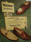 Winthrop Shoes New Leisure Shoe For Men 1947 Ad