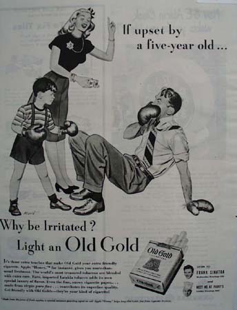 Old Gold Cigarette Boxing Upset 1946 Ad