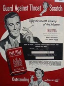 Pall Mall Cigarette Greater Length 1951 Ad