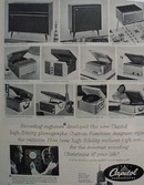 Capitol Phonographs. Recording Engineers 1957 Ad