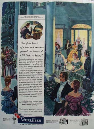 Wurlitzer Accordions Pianos Juke Boxes 1944 Ad