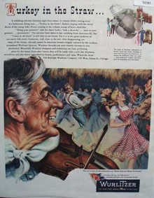 Wurlitzer Instruments Barn Dance 1945 Ad