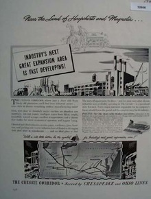 The Chessie Corridor Chesapeake and Ohio Lines 1941 Ad