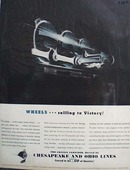 Chesapeake and Ohio Lines Wheels Rolling 1942 Ad