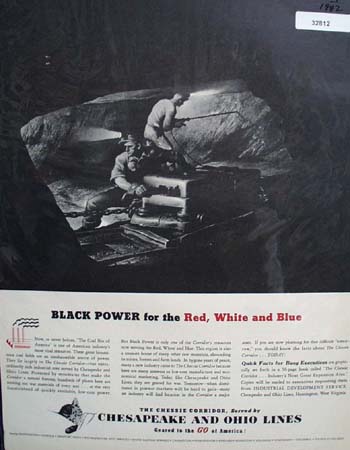 Chesapeake and Ohio Lines Black Power 1942 Ad