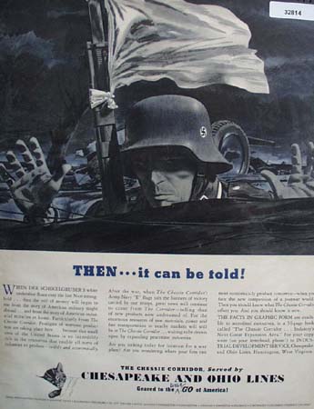 Chesapeake and Ohio Lines White Flag 1942 Ad