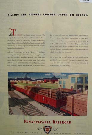 Pennsylvania Railroad 100 Years of Transportation Progress 1946 Ad