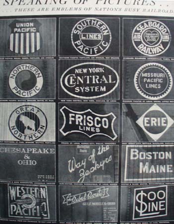 Railroad Emblems 1940s Ad