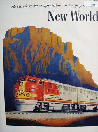 Santa Fe Railroad Super Chief 1951 Ad