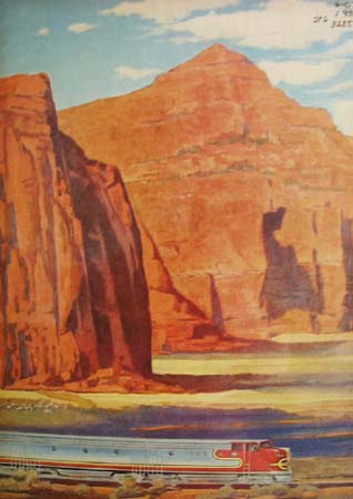 Santa Fe Railroad Indian Country 1954 Ad