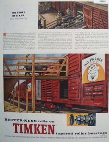 Timken Bearings V, I. P. 1959 Ad