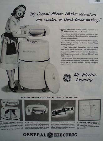 General Electric All Electric Laundry 1948 Ad