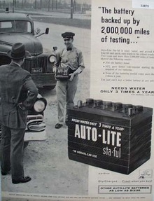 Auto Lite Battery Sta Ful 1957 Ad