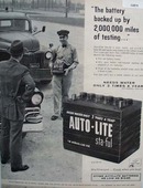 Auto Lite Battery Sta Ful 1957 Ad