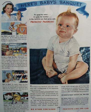 Can Manufacturers Institute Babies Banquet 1945 Ad