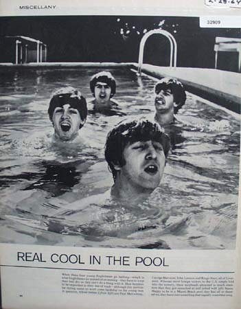 Young Englishmen In Miami Pool 1964 Article