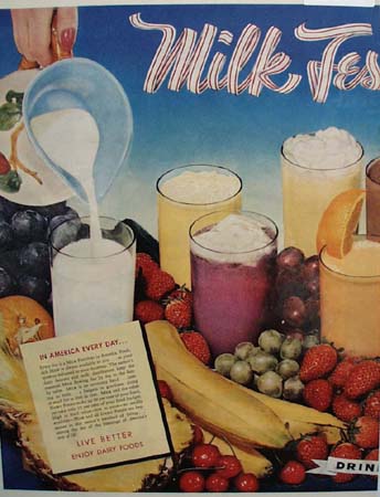 American Dairy Association Milk Festival 1951 Ad