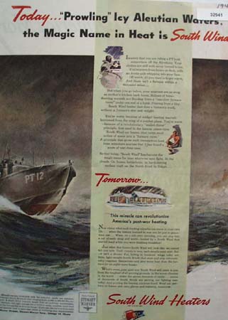 Stewart Warner South Wind Heaters 1944 Ad