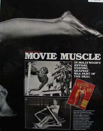 Movie Muscle Marilyn Monroe Alan Ladd 1987 Ad