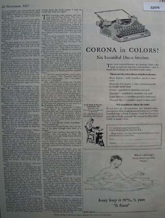 L.C. Smith and Corona typewriters 1927 Ad