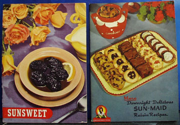 2 Sun Maid and Sunsweet Cookbooks 20th Century